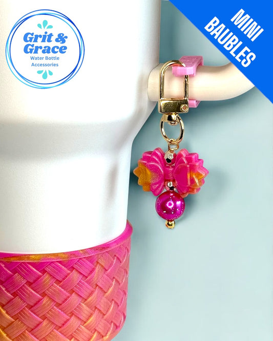 Gracie Mini Straw Bauble- Pink Witch