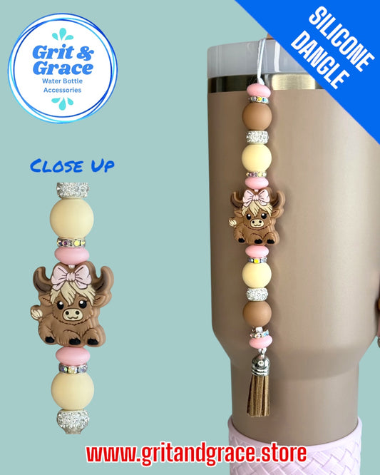 Highland Cow Silicone Dangle