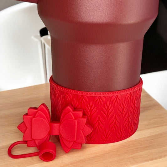 Gracie Red Straw Topper