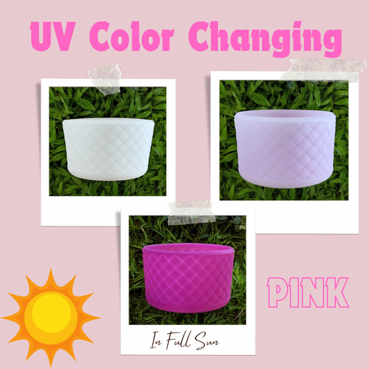 Basketweave UV Color Changing Pink Boot