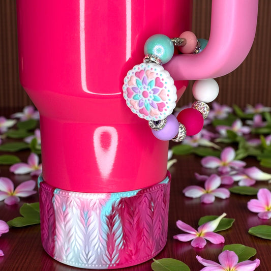 Pastel Heart Mandala Handle Bracelet