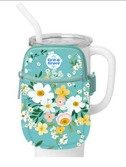 Field of Daisies Tumbler Wallet Pouch