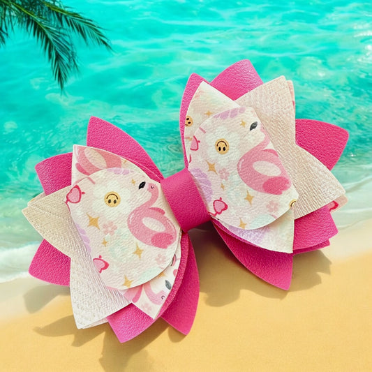 Flamingo Pool Party Bow