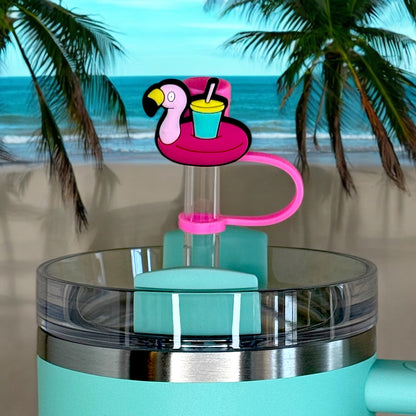 Flamingo Pool Party Straw Topper