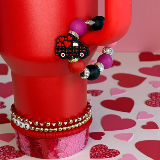 Red Heart Truck Handle Bracelet