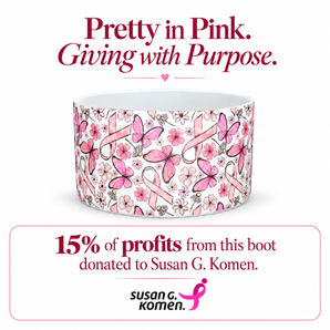 Butterfly Pink Ribbon Boot