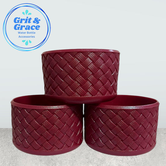 Basketweave Pearlescent Cherry Mocha Boot