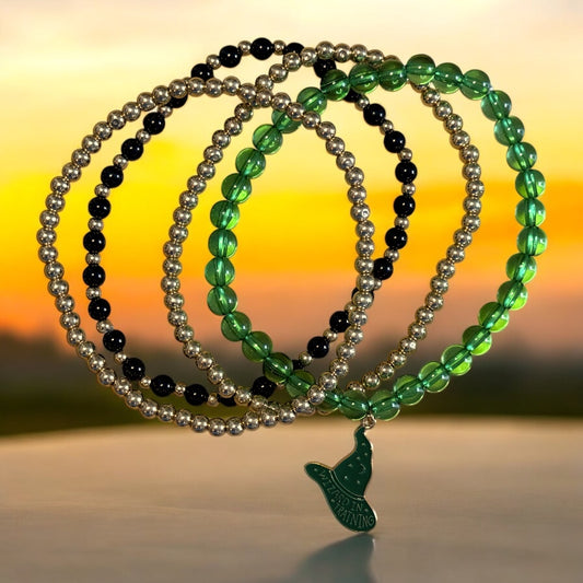 Green Witch Stretchy Cup Bracelets (Set of 4)