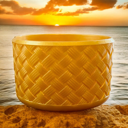 Basketweave Gold Gloss Boot