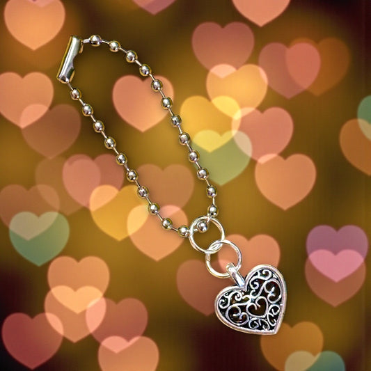 Antique Silver Scroll Handle Charm