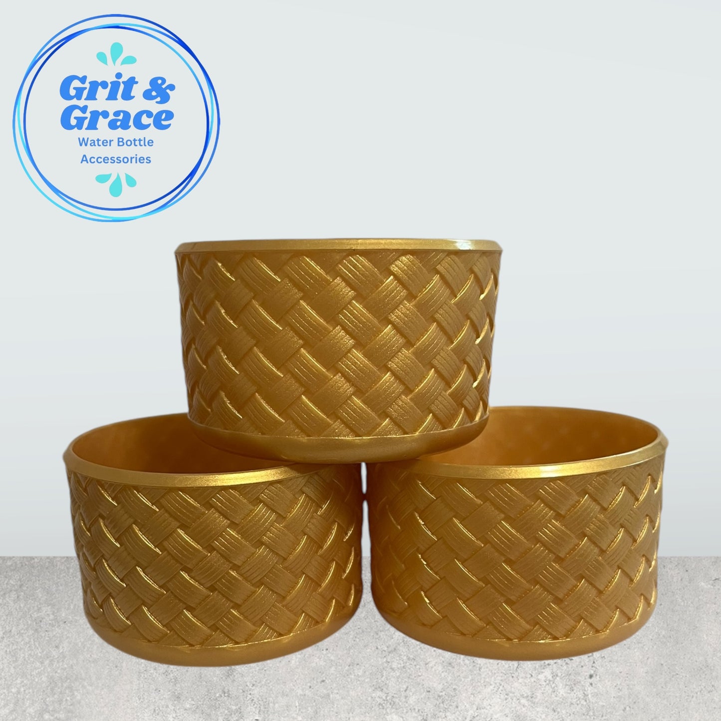 Basketweave Gold Gloss Boot