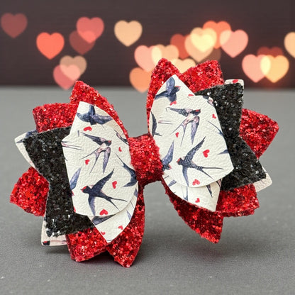 Love Birds Sparkle Bow