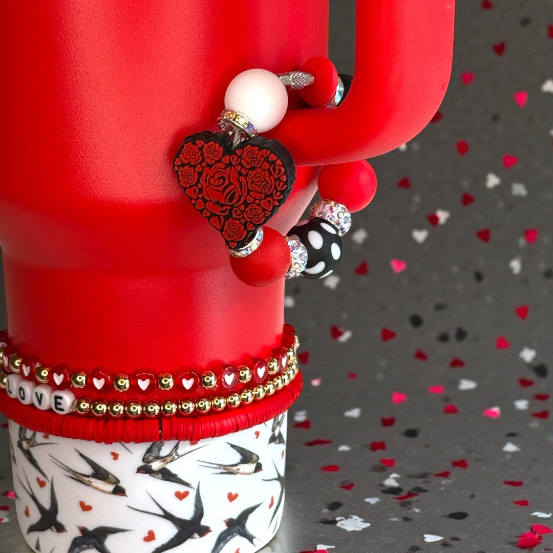 Heart Rose Handle Bracelet