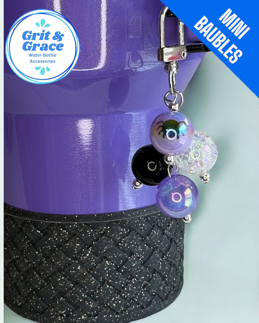 Purple Spider Mini Straw Bauble