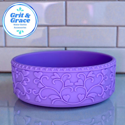 Heart Scroll Wisteria Purple Shorty Boot