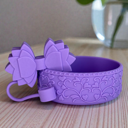 Heart Scroll Wisteria Purple Shorty Boot