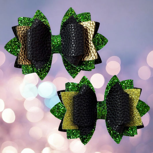 Elphie 2.0 Green Witch Bow ( Gold or Glitter Lime Green Tail)
