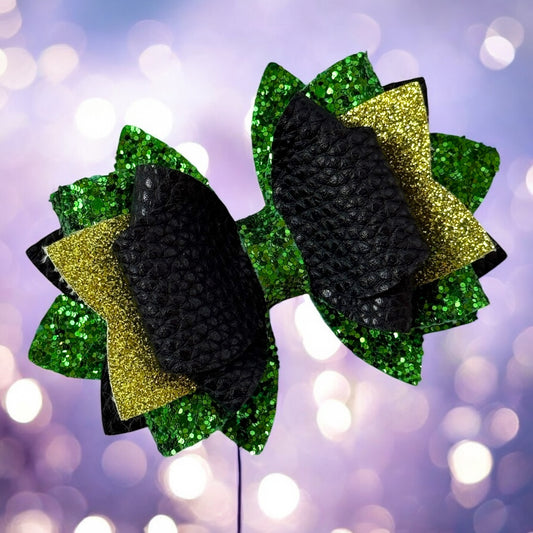 Elphie 2.0 Green Witch Bow ( Gold or Glitter Lime Green Tail)