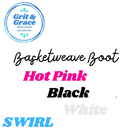 Basketweave Hot Pink, Black & White Boot