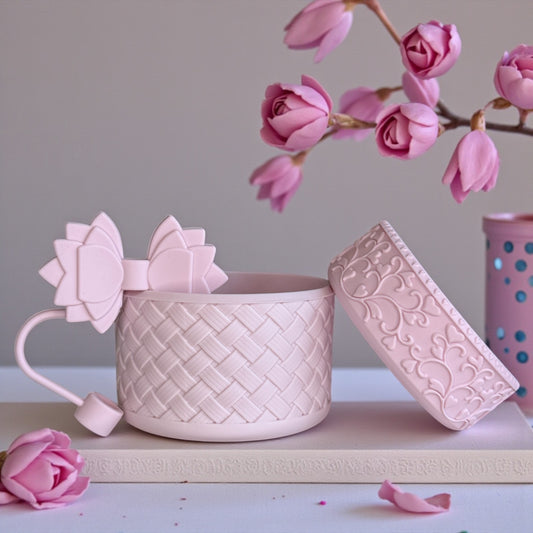 Gracie Ballerina Pink Straw Topper