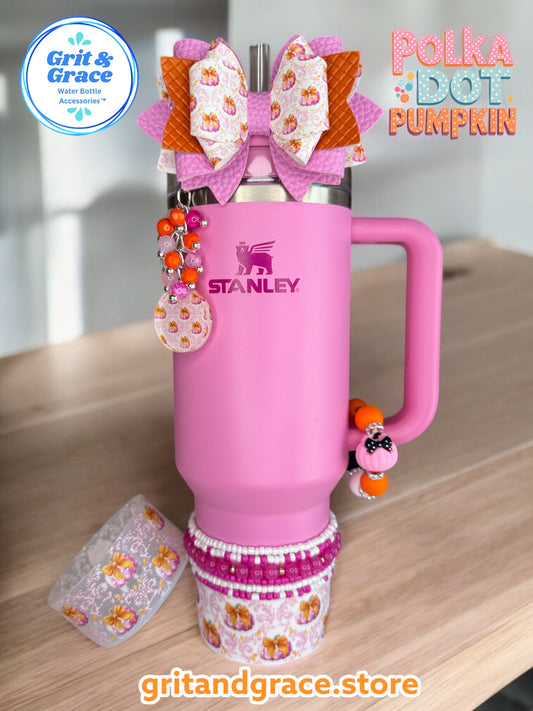 Polka Dot Pumpkin Boot
