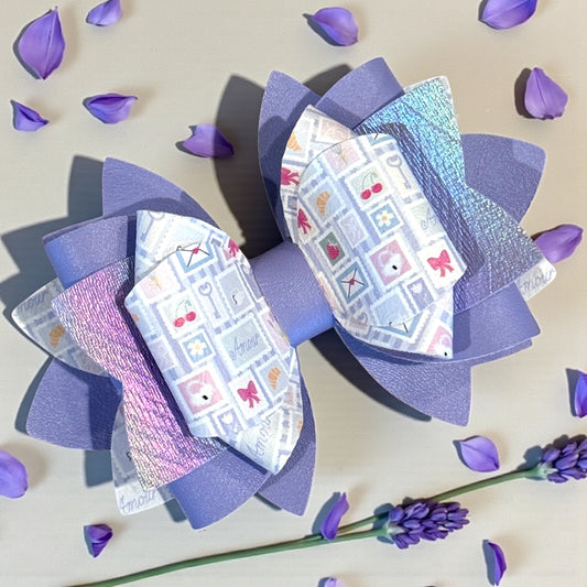 French Lavender Stamp Bow
