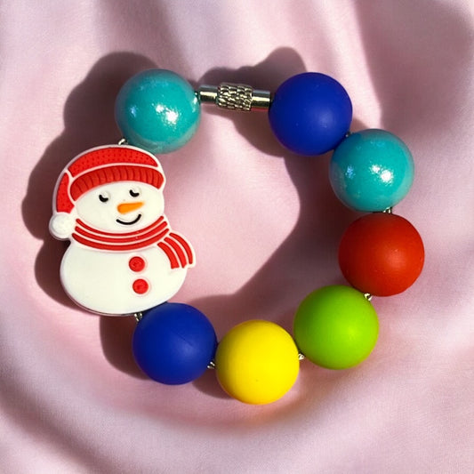 Christmas Lights Snowman Handle Bracelets