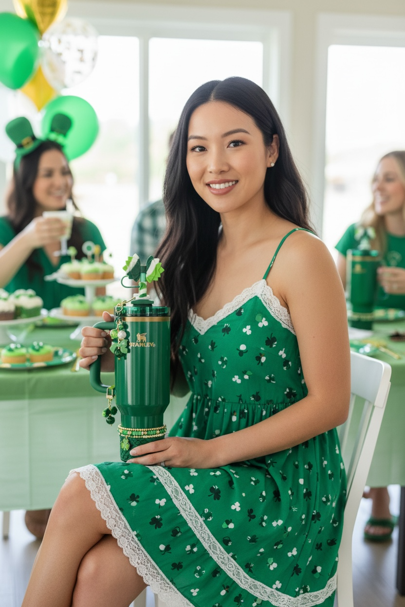 Lucky Shamrock Stretchy Cup Bracelets (Set of 3)