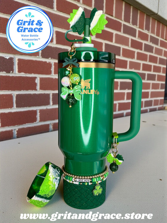 Lucky Shamrock Stretchy Cup Bracelets (Set of 3)