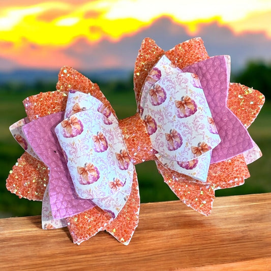 Polka Dot Pumpkin 2.0 Bow
