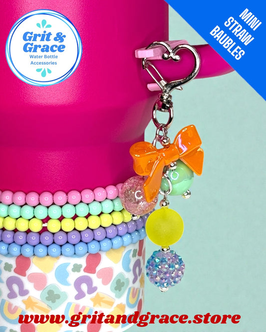 Deluxe Orange Bow Mini Bauble