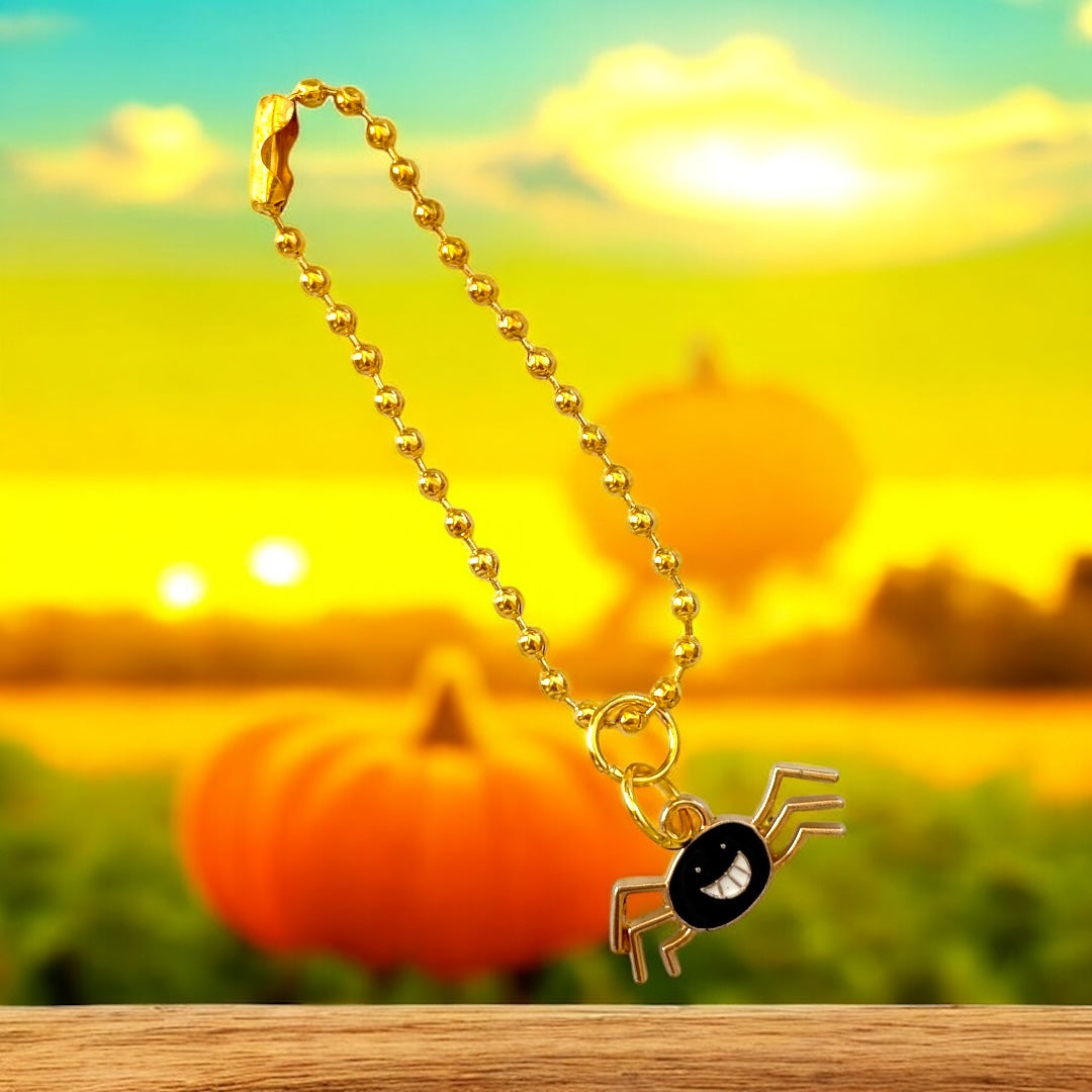 Happy Black Spider Charm