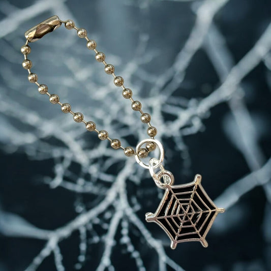Black Spider Web Charm