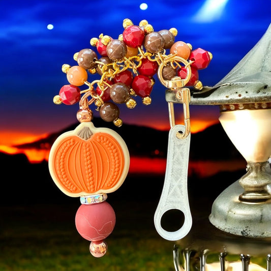 Embroidered Pumpkin (Orange) Cup Jewelry