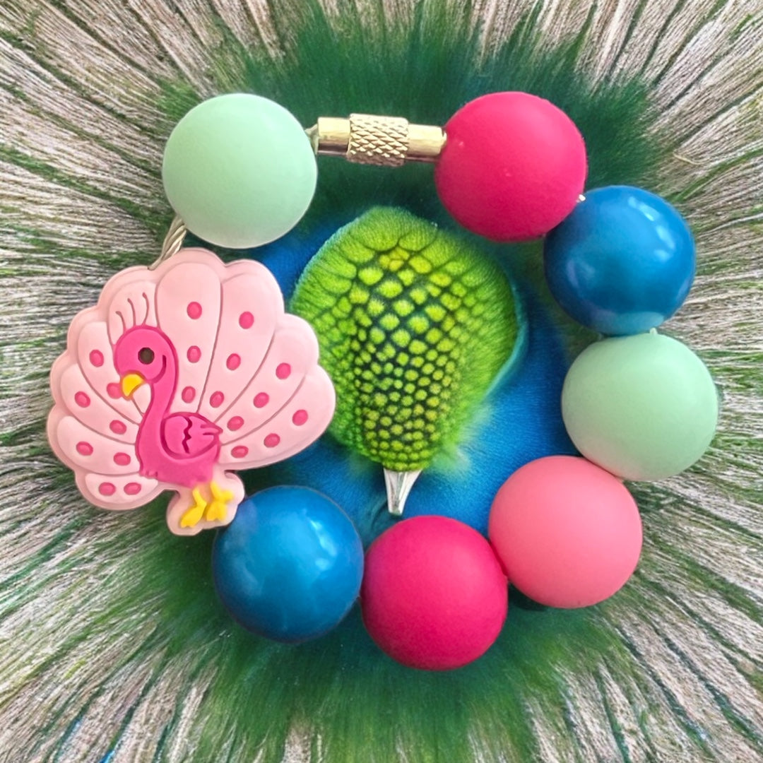 Pink Peacock Bracelet