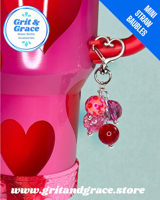 Red Lips Mini Straw Bauble