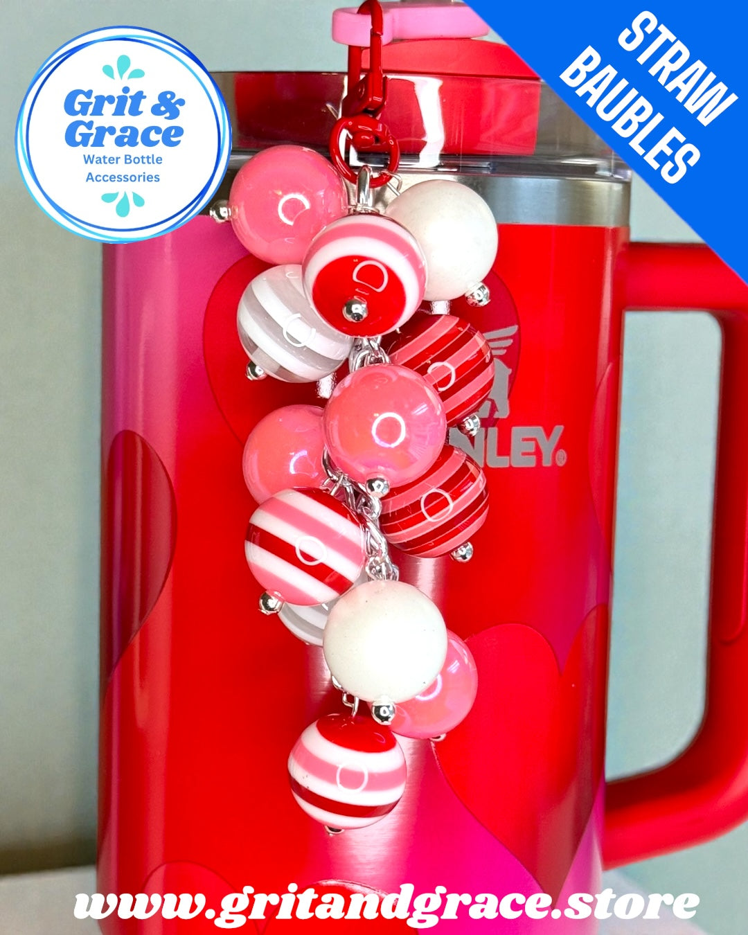 Heart Stripe #10 Straw Bauble