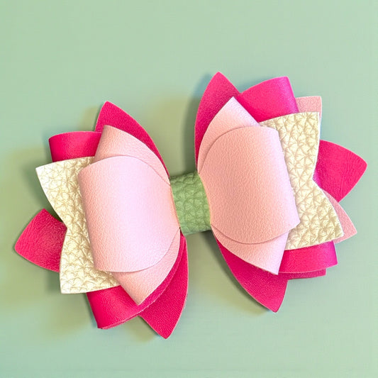 Flower Truck Colorblock Bow