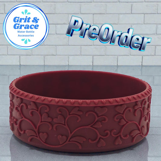 Heart Scroll Merlot Shorty Boot