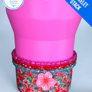 Paradise Petals Stretchy Cup Bracelets (Set of 3)