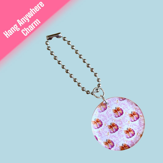 Polka Dot Pumpkin Hang Anywhere Charm
