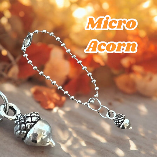 Micro Acorn Fall Handle Charm