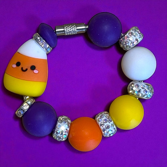 Purple Candy Corn Handle Bracelet