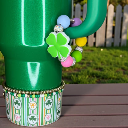 Rainbow Leprechaun Snacks Shamrock Handle Bracelet