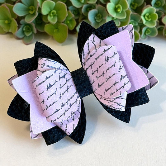 Handwritten Pink Bow