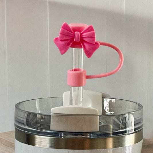 Pink Coquette Straw Topper