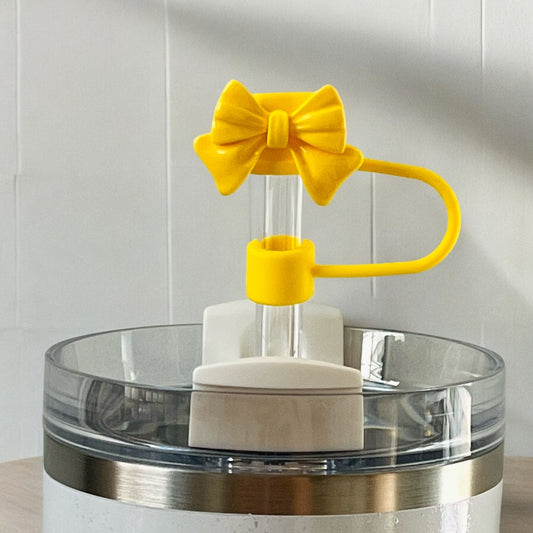 Yellow Coquette Straw Topper