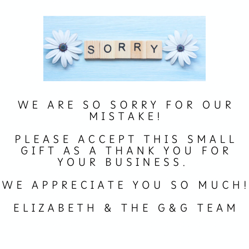 Our Apologies- Gift Bag