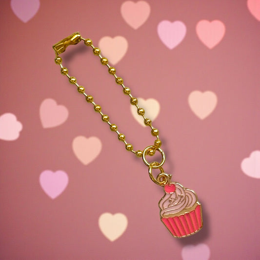 Pink Cupcake Handle Charm