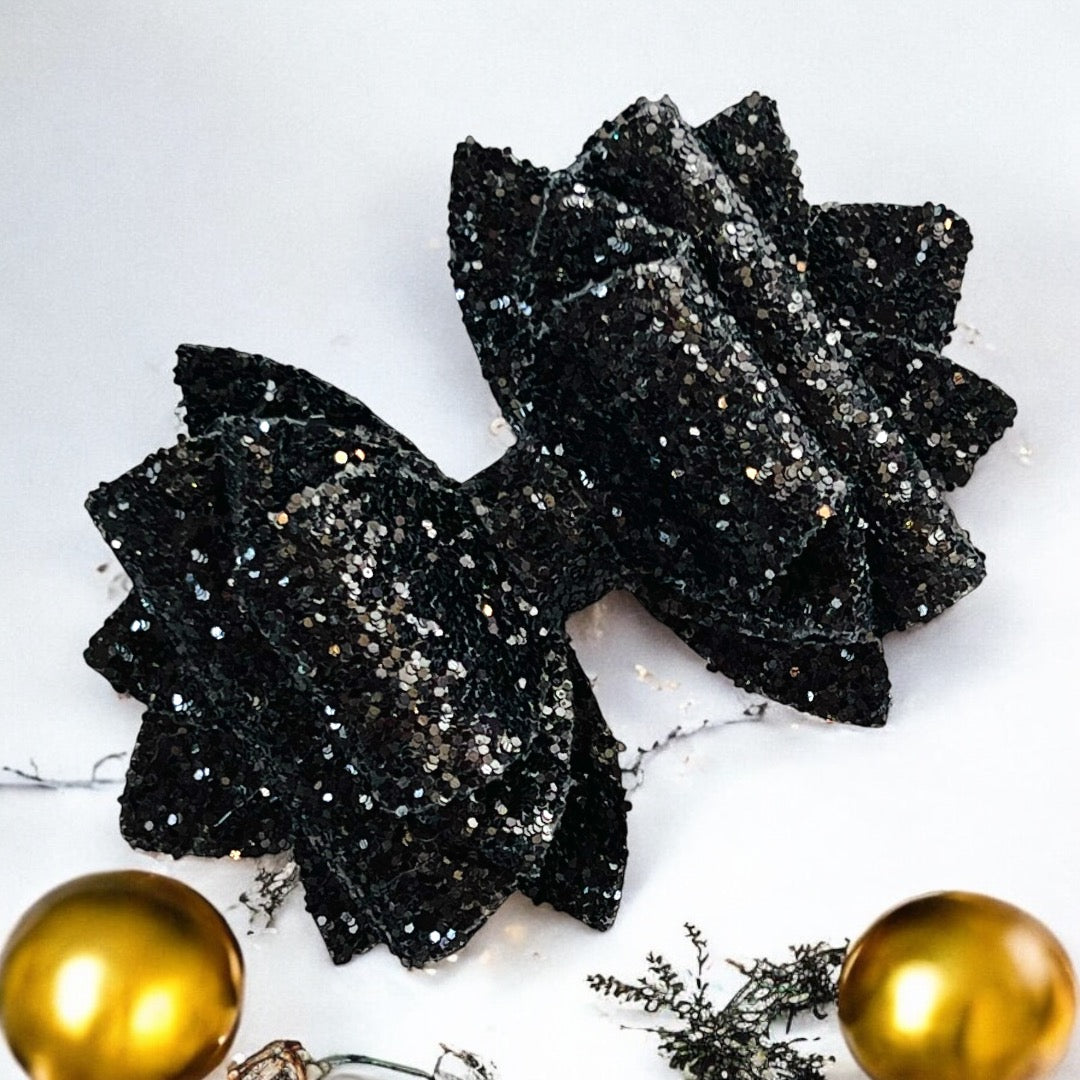 Pre Order Black Sparkle Bow